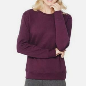 Hanes Womens Sweatshirt Medium Crew Neck Fleece Long Sleeve Top